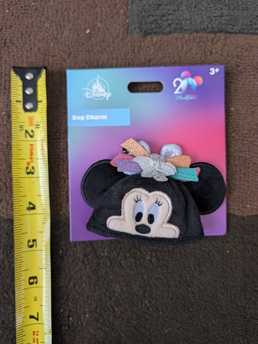 NWT Disney Minnie Mouse Bag Charm 🎀 Hong Kong Disneyland 20th Anniversary